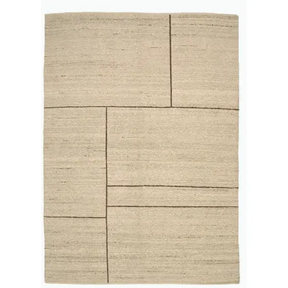 Zdjęcie Prostokątny beżowy dywan wykonany z wełny - Sartori Rugs