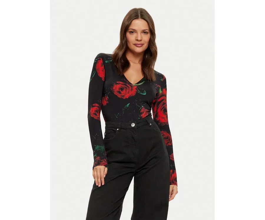 obrazek 1 Guess Bluzka W5RP26 KCMI2 Czarny Regular Fit