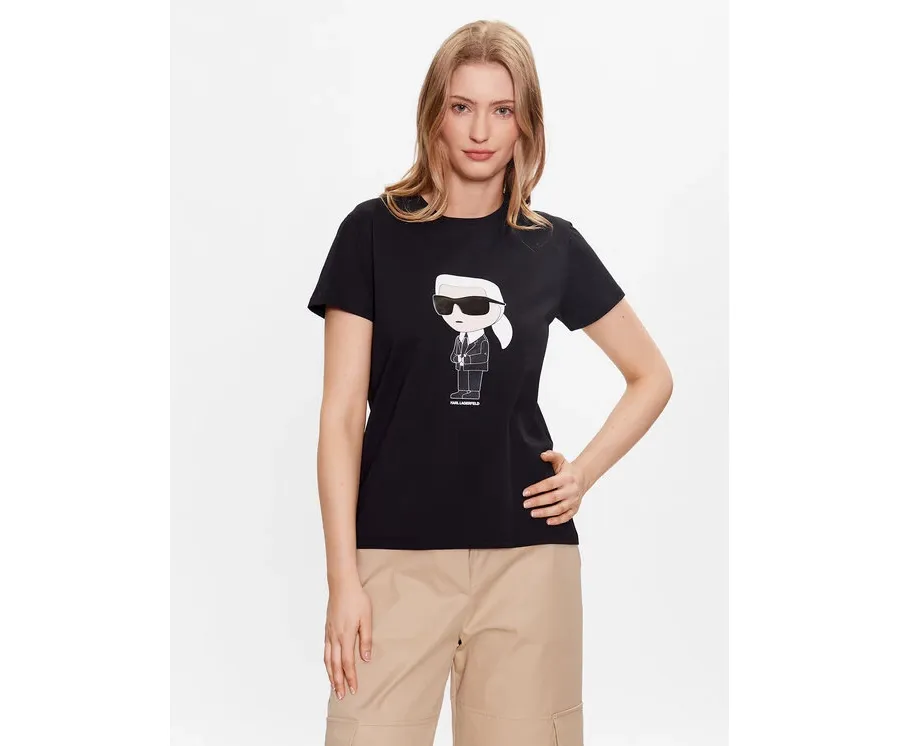 obrazek 1 KARL LAGERFELD T-Shirt Ikonik 2.0 230W1700 Czarny Regular Fit