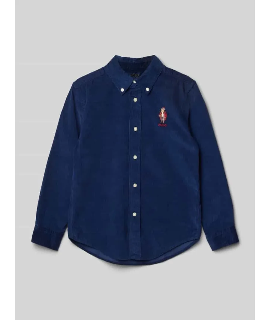 obrazek 1 Koszula sztruksowa o kroju regular fit z kołnierzykiem typu button down
