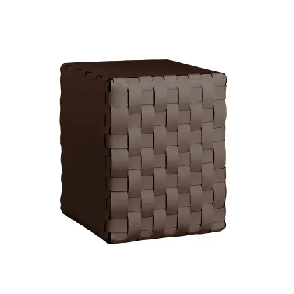 Zdjęcie Stylowa tapicerowana pufa Bottega 35x35xH40 cm w kolorze czekoladowym