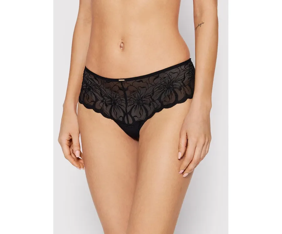 obrazek 1 Chantelle Stringi Fleurs C12M40 Czarny