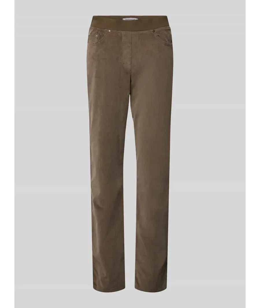 obrazek 1 Spodnie o kroju slim fit z drobnego sztruksu z elastycznym pasem