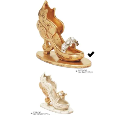 Picture Gold slipper with Swarovski roses - Valle d'oro Patchi