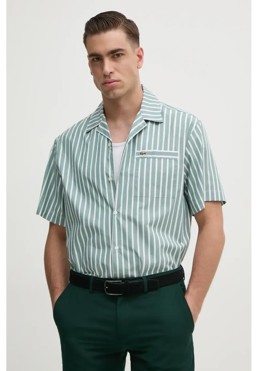 obrazek 1 Lacoste koszula męska kolor zielony relaxed CH9083