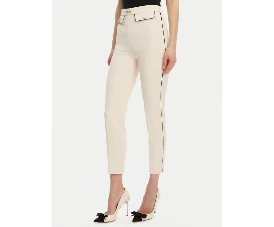obrazek 1 Elisabetta Franchi Spodnie materiałowe PA-T71-51E2-V360 Écru Regular Fit