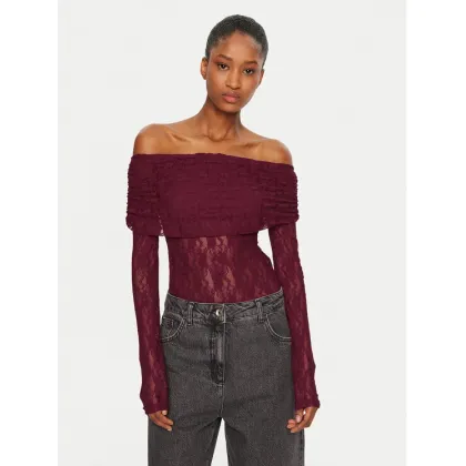 Zdjęcie ROTATE Bluzka 1132732197 Bordowy Slim Fit
