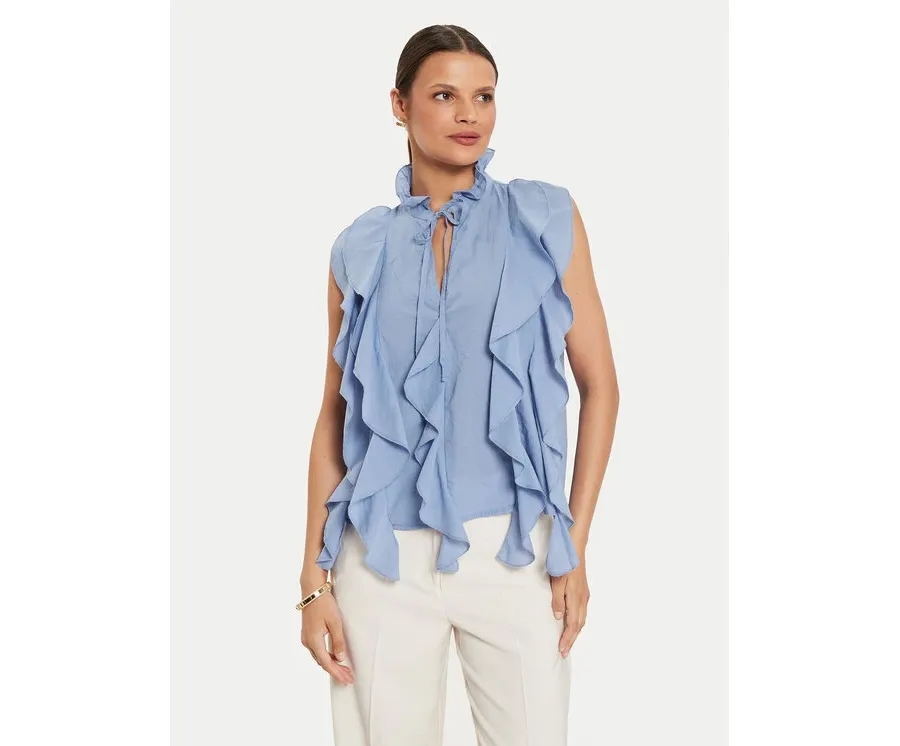 obrazek 1 ViCOLO Bluzka TB2554 Niebieski Regular Fit