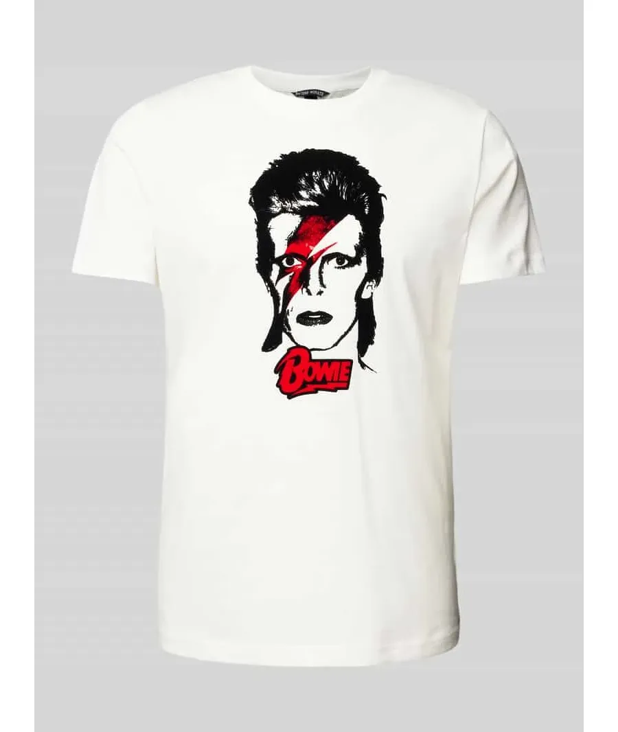 obrazek 1 T-shirt o kroju regular fit z nadrukiem z motywem i okrągłym dekoltem