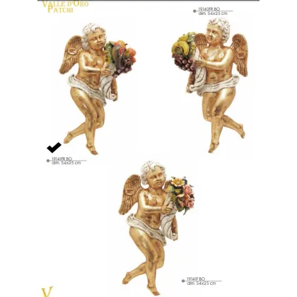 Picture An angel holding a horn with fruit in his left hand - Valle d'oro Patchi