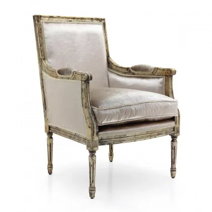 Zdjęcie Elegancki fotel w stylu Ludwika XVI o strukturze drewna bukowego - Sevensedie