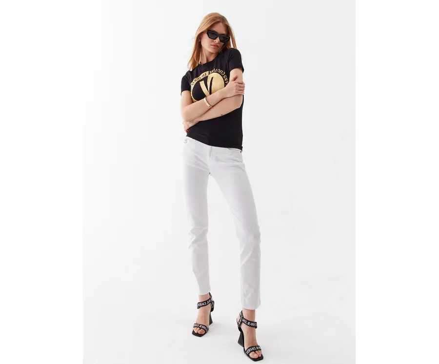 obrazek 1 Versace Jeans Couture Jeansy 74HAB5S0 Biały Regular Fit