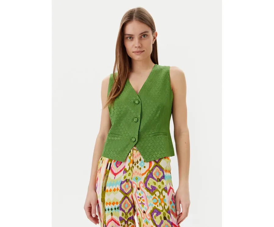 obrazek 1 Lola Casademunt by Maite Kamizelka MS2502007 Zielony Regular Fit