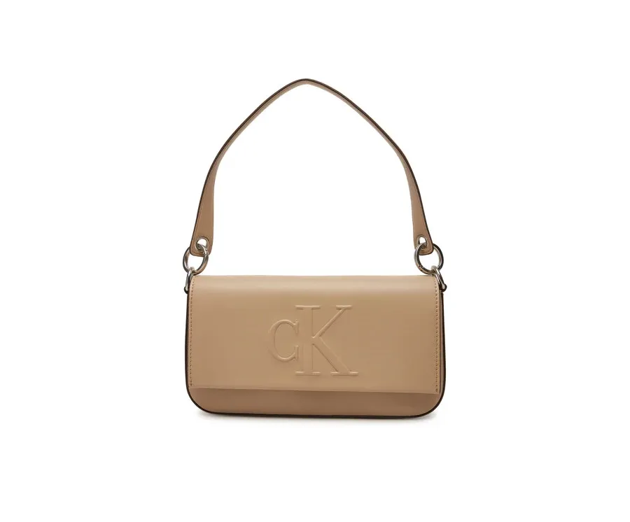obrazek 1 Calvin Klein Jeans Torebka Sculpted Flap Shoulder Pouch25 LV04K3148G Beżowy