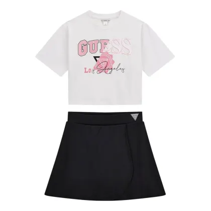 Zdjęcie Guess Komplet t-shirt i spódniczka J5YG00 K6YW4 Biały Classic Fit