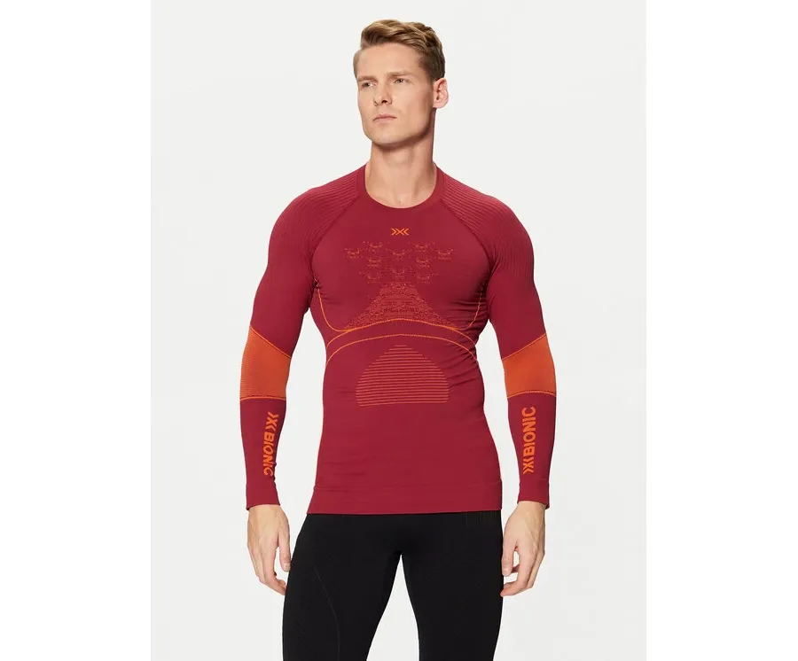 obrazek 1 X-Bionic Bielizna termoaktywna górna Energy Accumulator 4.0 Shirt Lg Sl EA-WT06W19M Bordowy Slim Fit