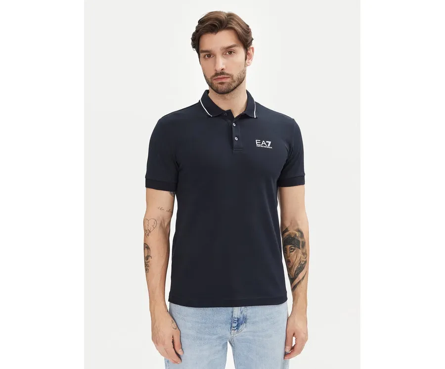 obrazek 1 EA7 Emporio Armani Polo 8NPF16 PJVUZ 1562 Granatowy Slim Fit