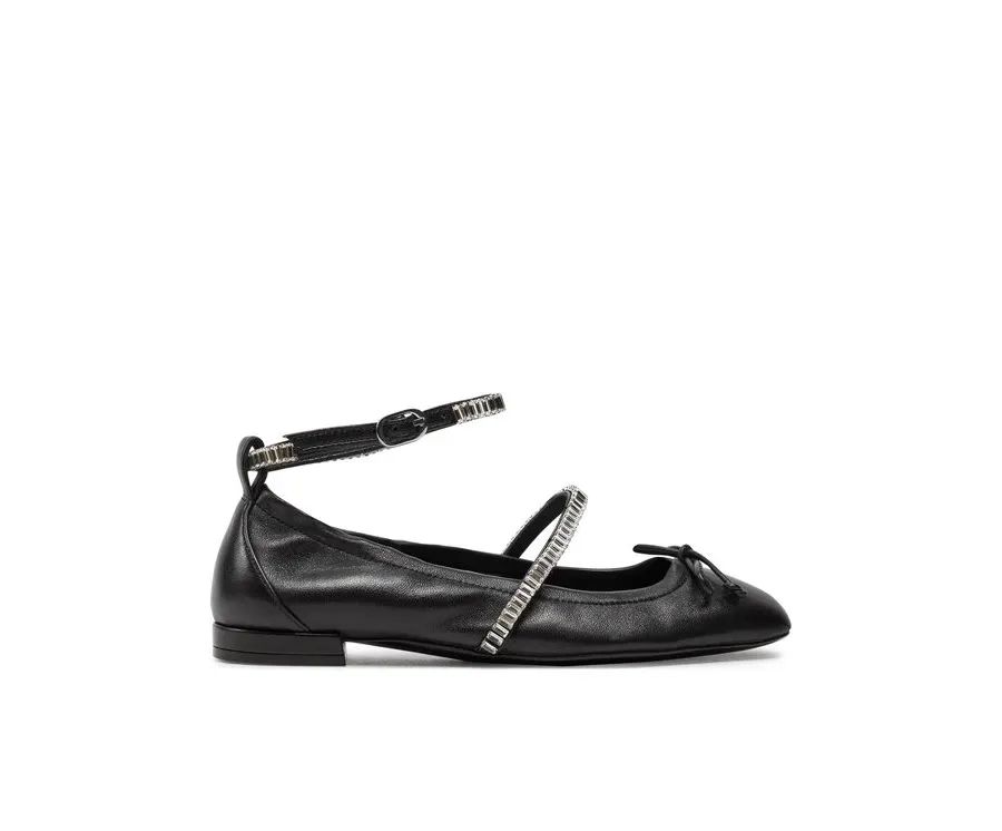 obrazek 1 Stuart Weitzman Baleriny Stefannie Balet Flat SI443 Czarny