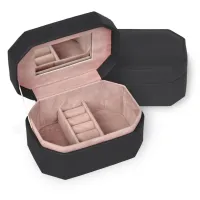 Picture A unique black jewelry box with a mirror, perfect as a gift - Sacher