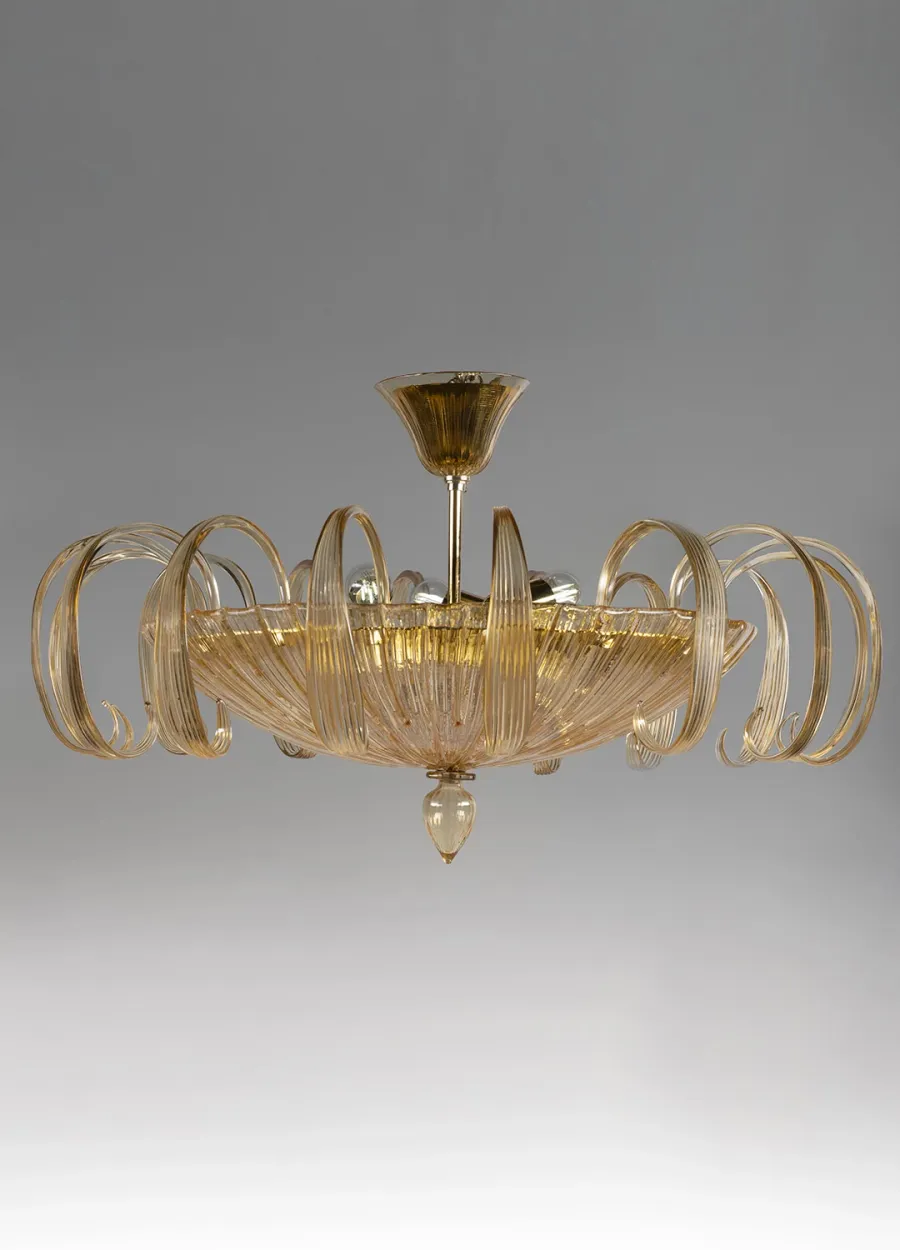 obrazek 1 Prestiżowa lampa sufitowa na 4 żarówki ze szkła Murano