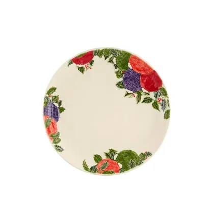 Zdjęcie Unikalny talerz ceramiczny ze zdobieniem świątecznym - Bordallo Pinheiro