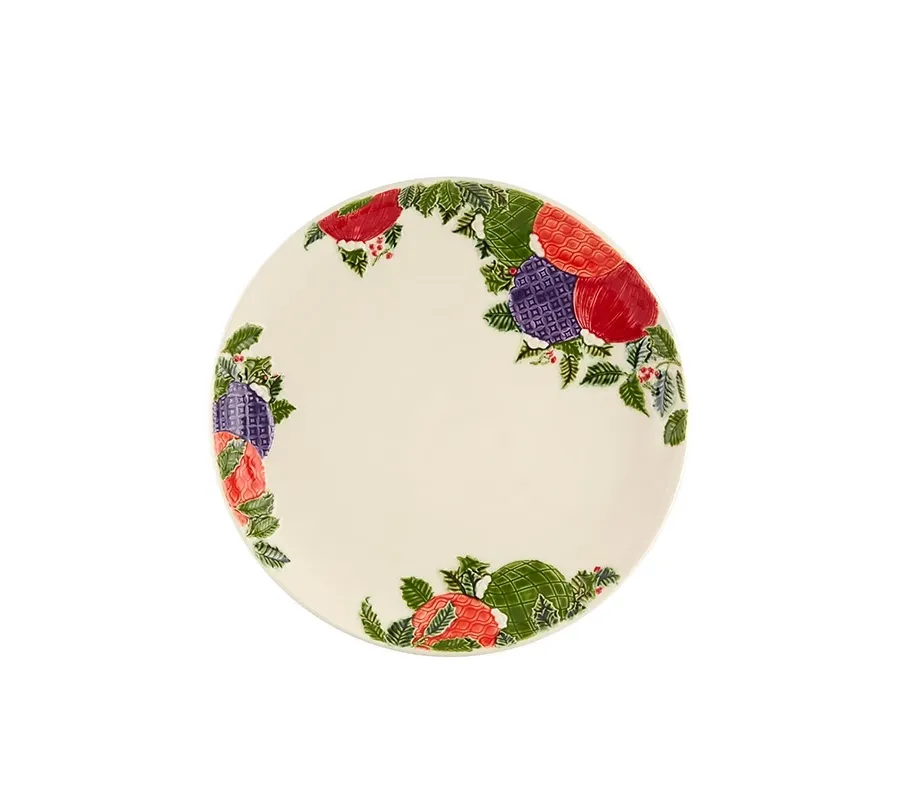 obrazek 1 Unikalny talerz ceramiczny ze zdobieniem świątecznym - Bordallo Pinheiro
