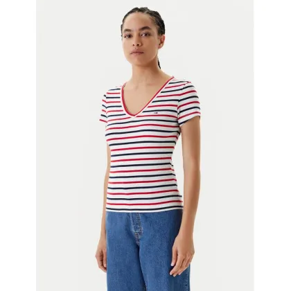 Zdjęcie Tommy Jeans T-Shirt Essential DW0DW17385 Biały Slim Fit