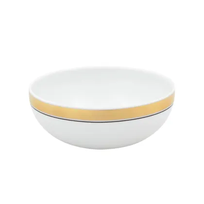 Zdjęcie Klasyczna porcelanowa miska na płatki Domo Gold ze złotym wykończeniem - Vista Alegre