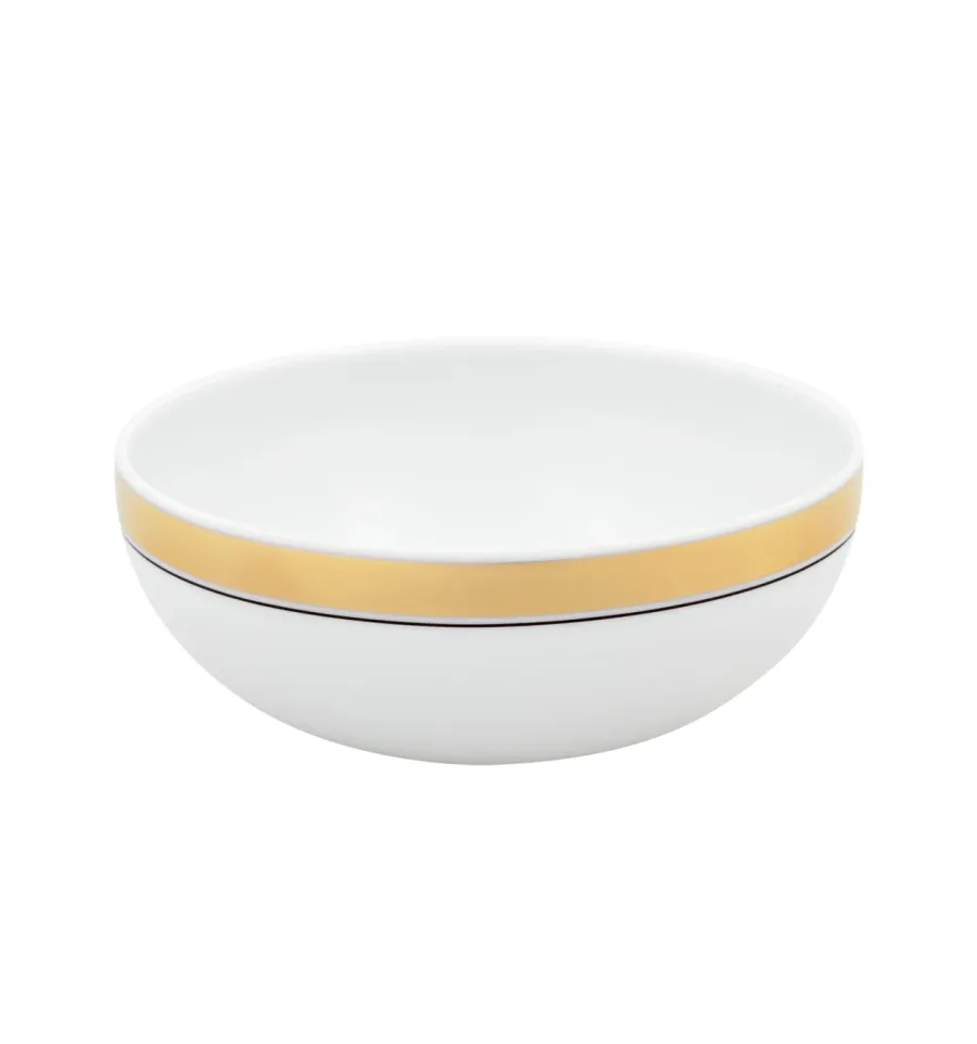 obrazek 1 Klasyczna porcelanowa miska na płatki Domo Gold ze złotym wykończeniem - Vista Alegre