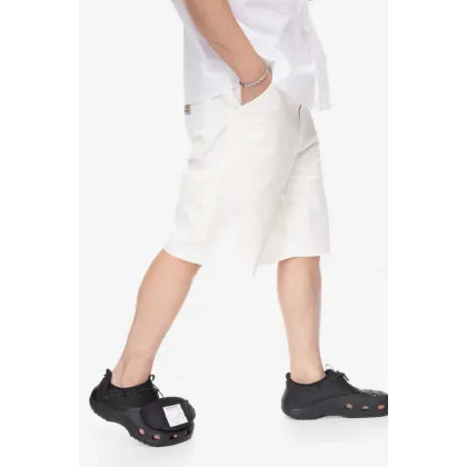 Zdjęcie Carhartt WIP szorty bawełniane Single Knee Short kolor beżowy I031504-OFFWHITE