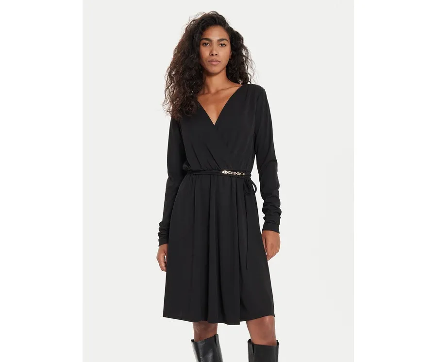 obrazek 1 TWINSET Sukienka koktajlowa 241TE2054 Czarny Regular Fit