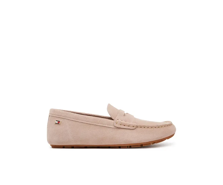 obrazek 1 Tommy Hilfiger Mokasyny Flag Soft Suede Driver Loafer FW0FW08558 Różowy