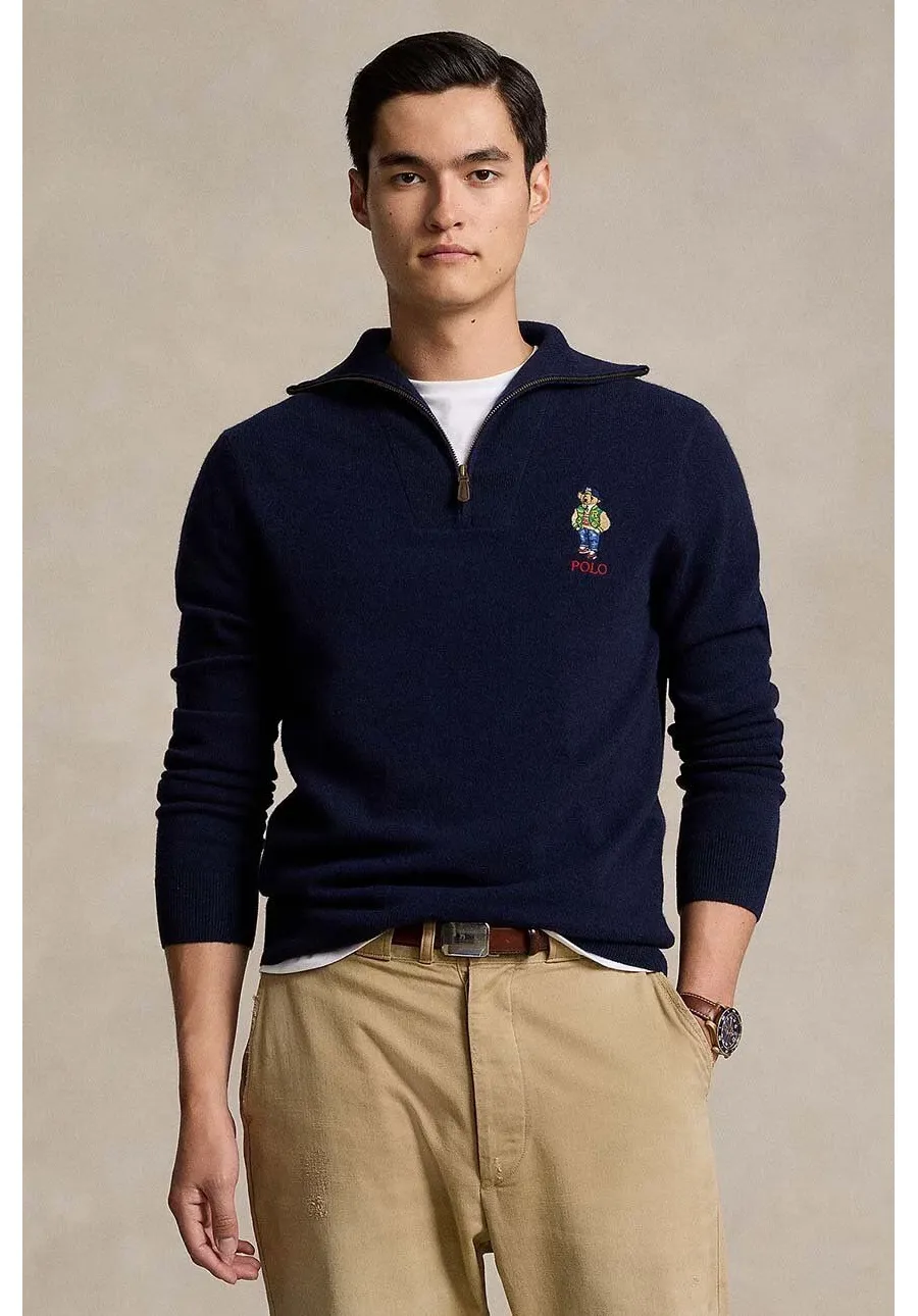 obrazek 1 Polo Ralph Lauren sweter wełniany męski kolor niebieski ciepły 710946002