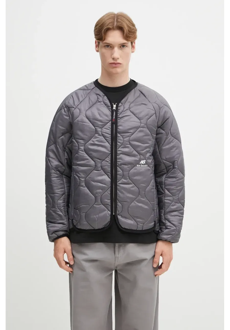obrazek 1 New Balance kurtka Made In Usa Quilted Jacket Mgt kolor szary przejściowa MJ43541MGT
