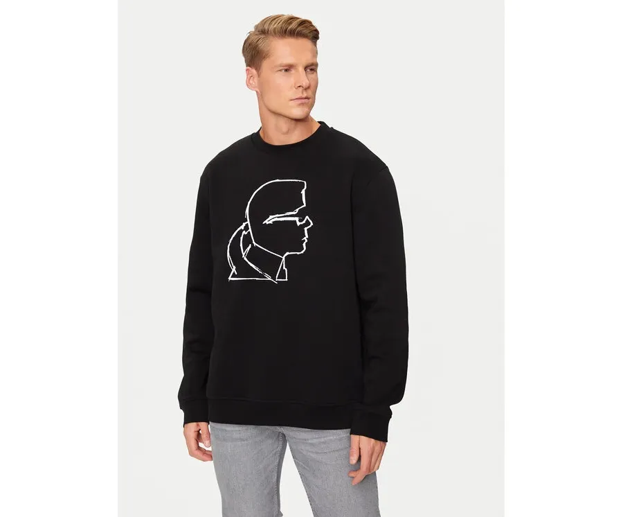 obrazek 1 KARL LAGERFELD Bluza 705445 544908 Czarny Regular Fit