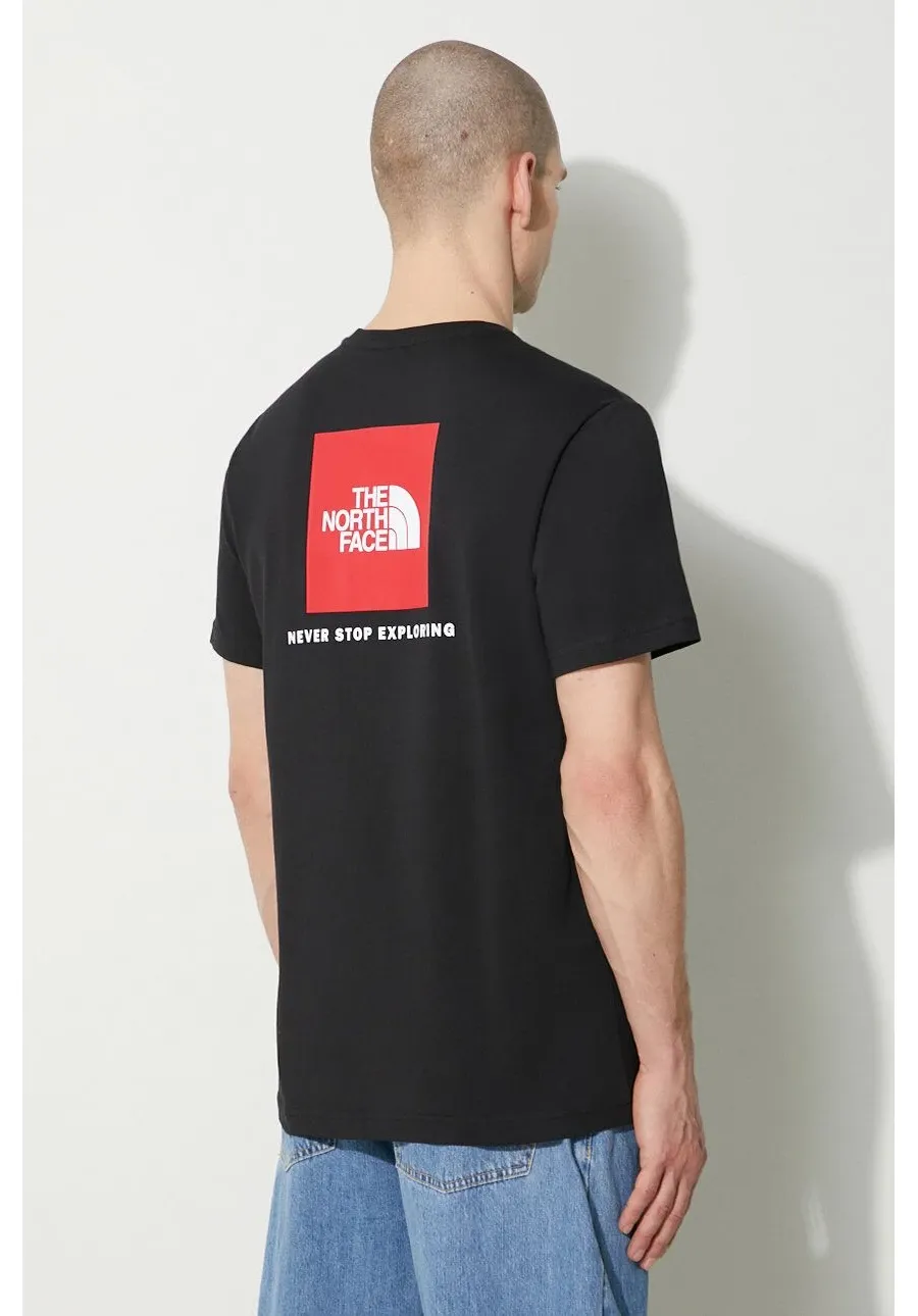 obrazek 1 The North Face t-shirt bawełniany M S/S Redbox Tee męski kolor czarny z nadrukiem NF0A87NPJK31