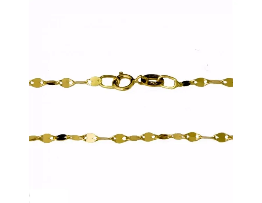 obrazek 1 Elegancki błyszczący lustrzany łańcuszek o szerokości 1,3mm.