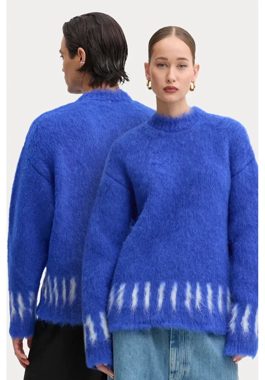 obrazek 1 Sunnei sweter wełniany kolor niebieski ciepły RTWXKNW005