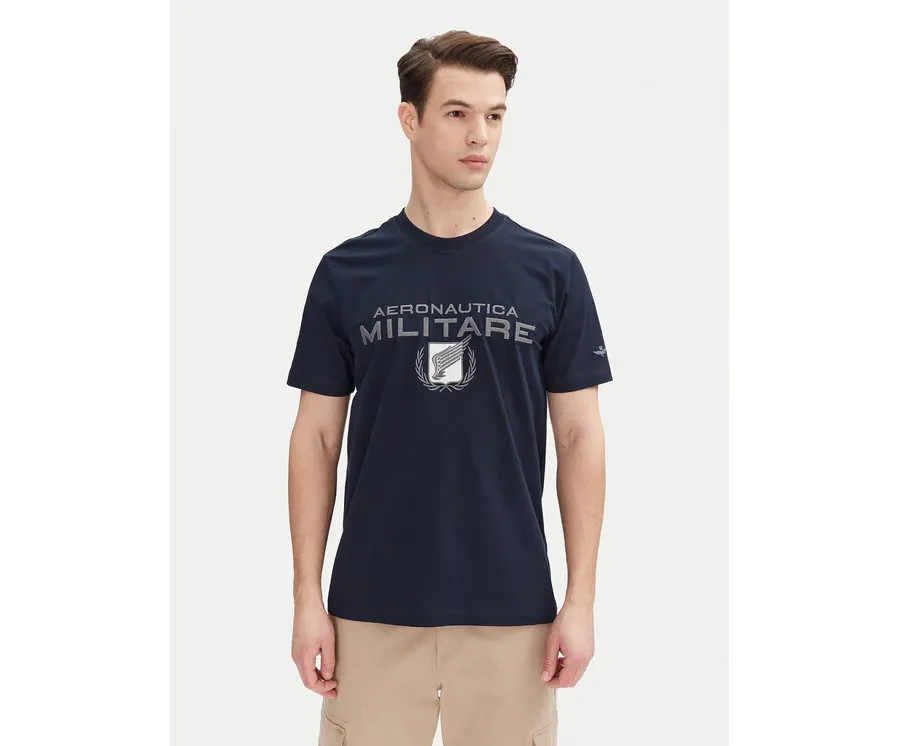 obrazek 1 Aeronautica Militare T-Shirt 251TS2379J674 Granatowy Regular Fit