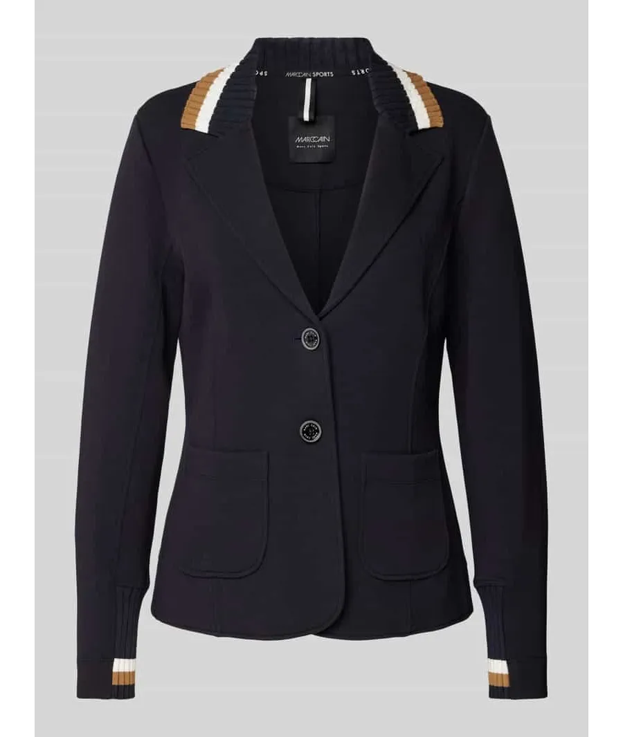 obrazek 1 Żakiet o kroju slim fit z paskami w kontrastowym kolorze