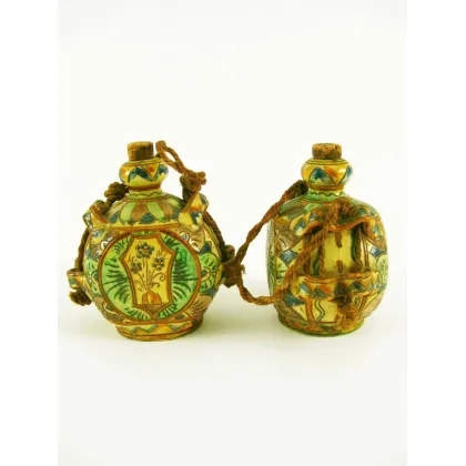 Zdjęcie Para kolb ceramicznych - manierki wędrowca