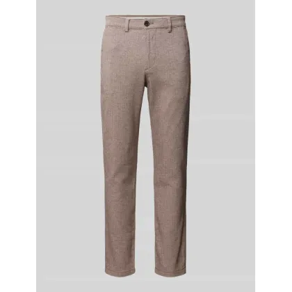 Zdjęcie Spodnie materiałowe o kroju slim fit ze szlufkami na pasek model ‘MILES’