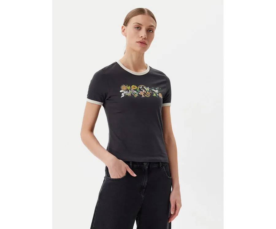 obrazek 1 Element T-Shirt ELJZT00138 Czarny Regular Fit
