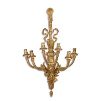 Picture Exclusive 7-arm wall lamp made of gilded bronze