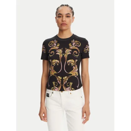 Zdjęcie Versace Jeans Couture T-Shirt 78HAH6P8 Czarny Slim Fit