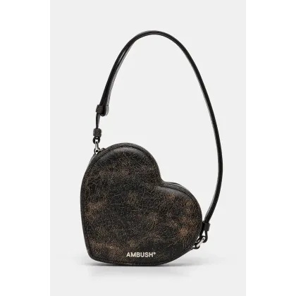 Zdjęcie AMBUSH torebka Crackle Heart Shoulder Bag kolor czarny BWNN006F24LEA0011000
