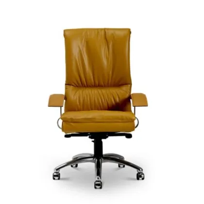 Zdjęcie Piękny skórzany fotel do biura lub gabinetu