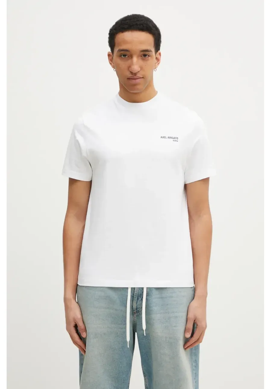 obrazek 1 Axel Arigato t-shirt bawełniany Legacy T-Shirt męski kolor biały z nadrukiem A2215001