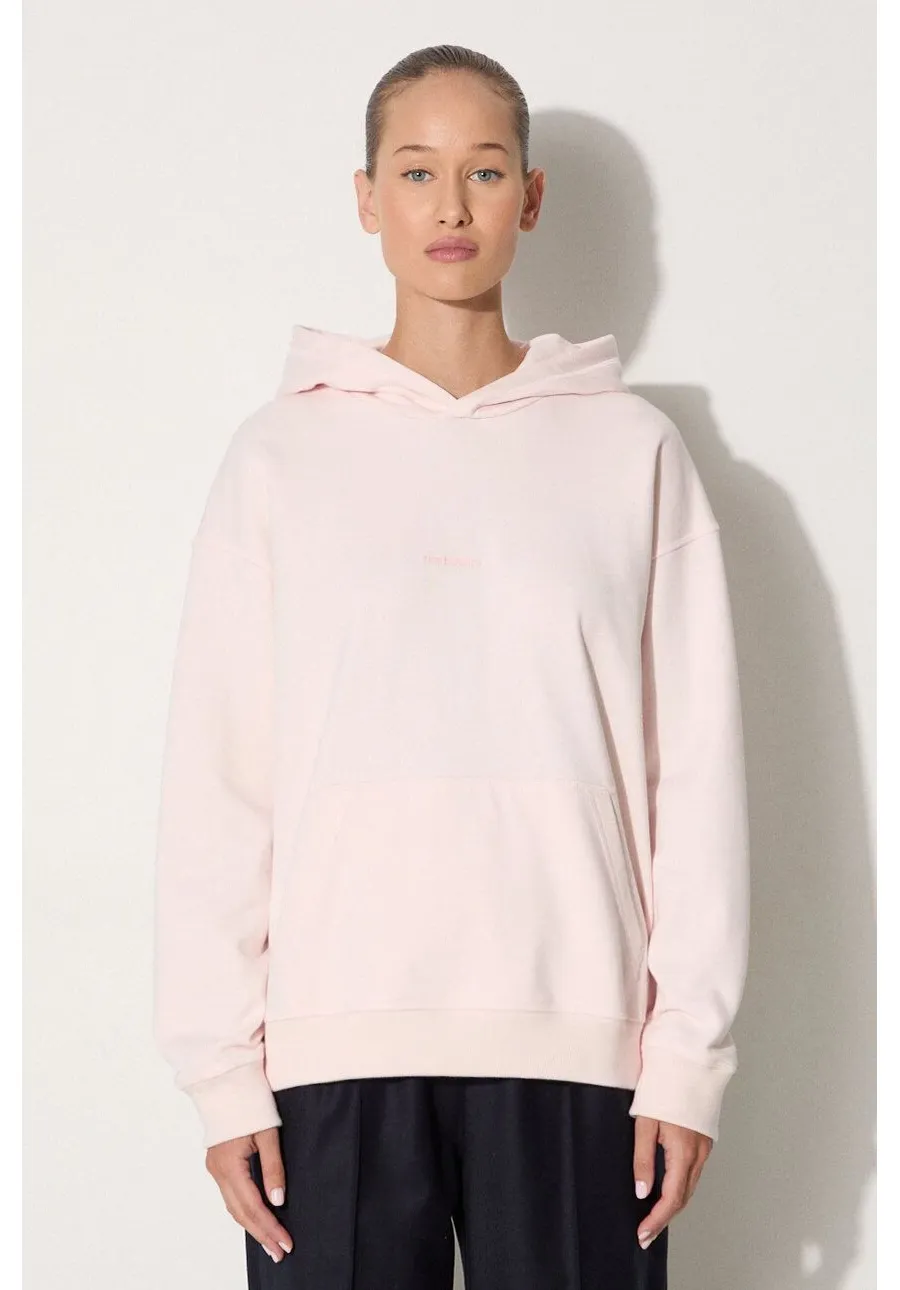 obrazek 1 New Balance bluza bawełniana damska kolor różowy z kapturem gładka WT23554WAN-WAN