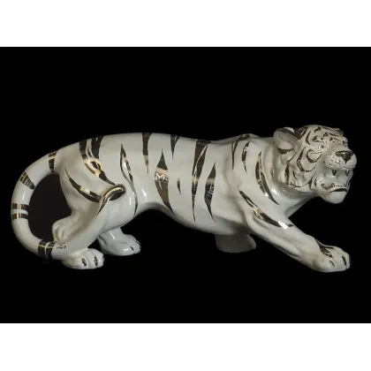 Picture Luxurious ceramic tiger with platinum